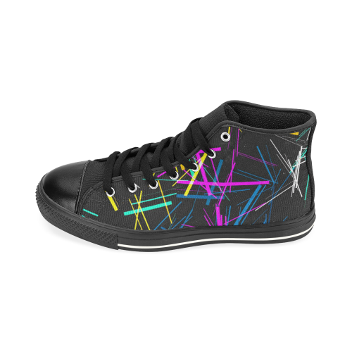 New Pattern factory 1A by JamColors High Top Canvas Women's Shoes/Large Size (Model 017)