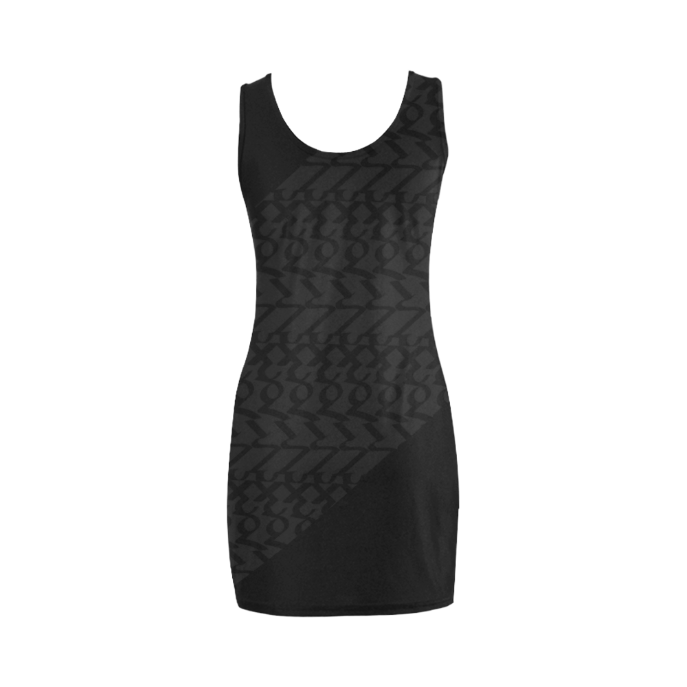 NUMBERS Collection 1234567 Black/Matt Flag Medea Vest Dress (Model D06)