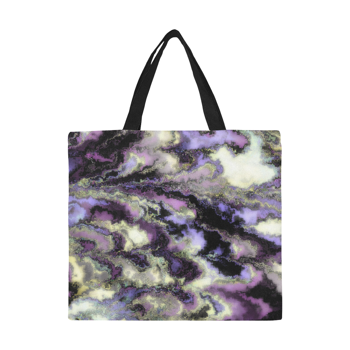 Purple marble All Over Print Canvas Tote Bag/Large (Model 1699)