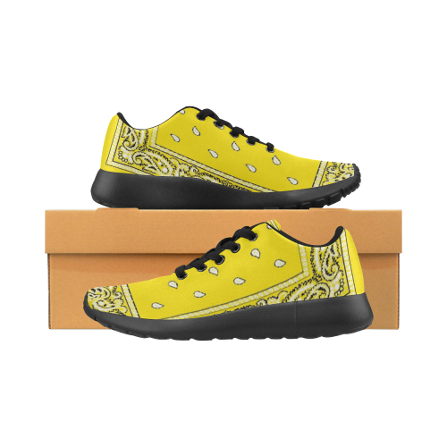 Yellow Bandana Women-Black Women’s Running Shoes (Model 020)