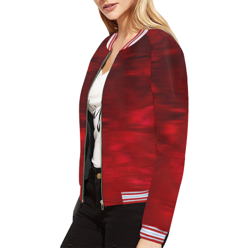 Redlove All Over Print Bomber Jacket for Women (Model H21)