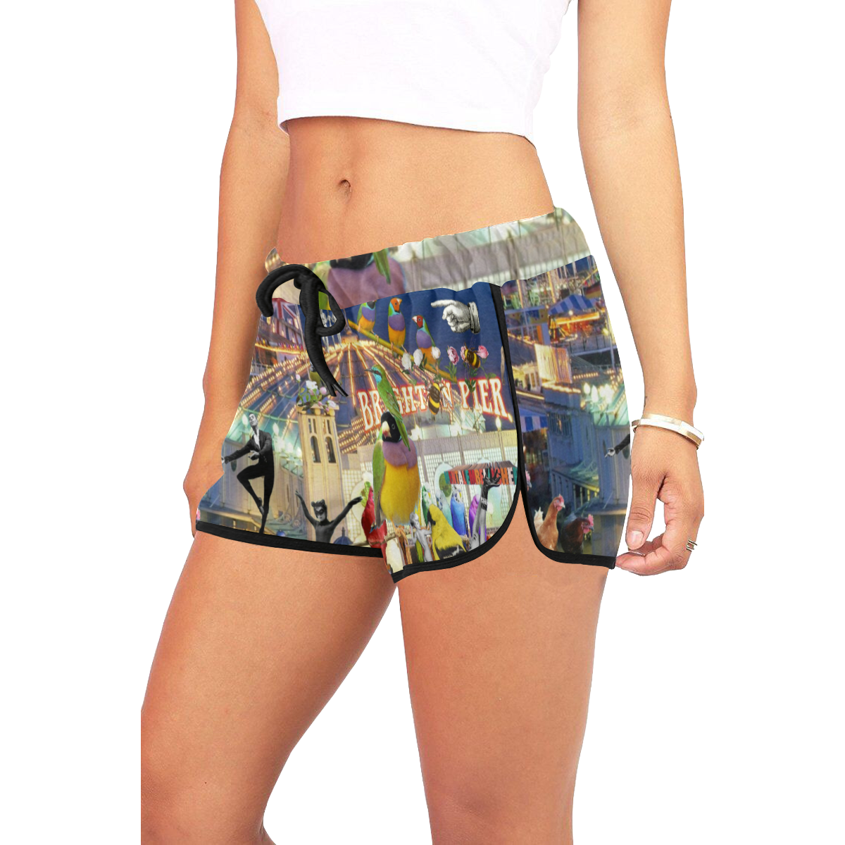 Welcome to Brighton Women's All Over Print Relaxed Shorts (Model L19)