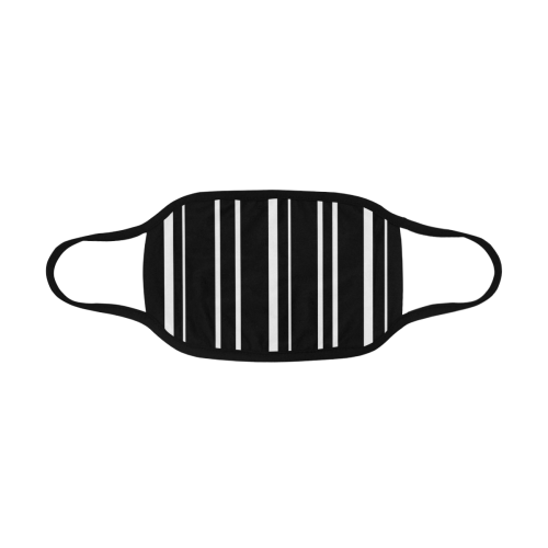 white stripes on black Mouth Mask