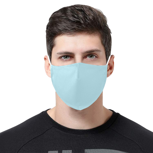 color light blue 3D Mouth Mask with Drawstring (15 Filters Included) (Model M04) (Non-medical Products)