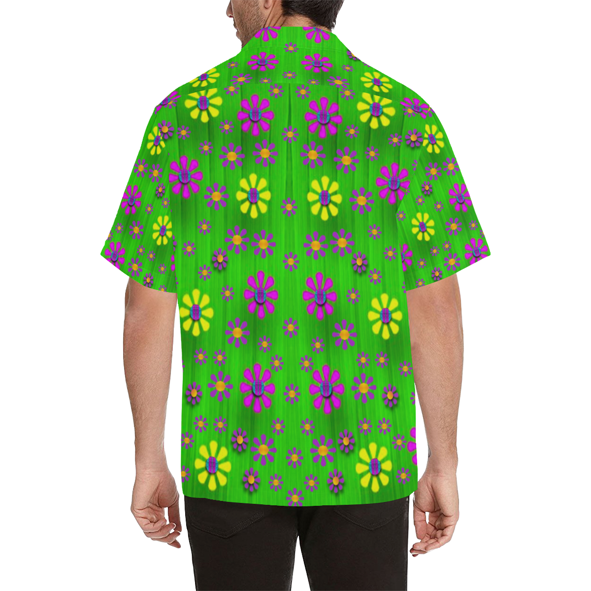 flower dance in green Hawaiian Shirt (Model T58)