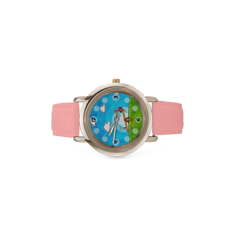 Imaginary Friend Women's Rose Gold Leather Strap Watch(Model 201)