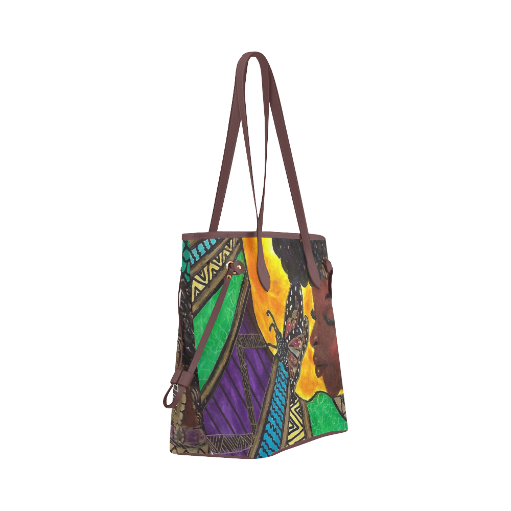 Butterfly woman Clover Canvas Tote Bag (Model 1661)