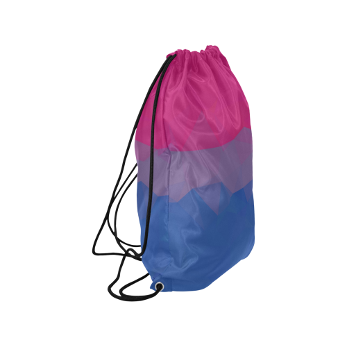 Geometric Bisexual Pride Medium Drawstring Bag Model 1604 (Twin Sides) 13.8"(W) * 18.1"(H)