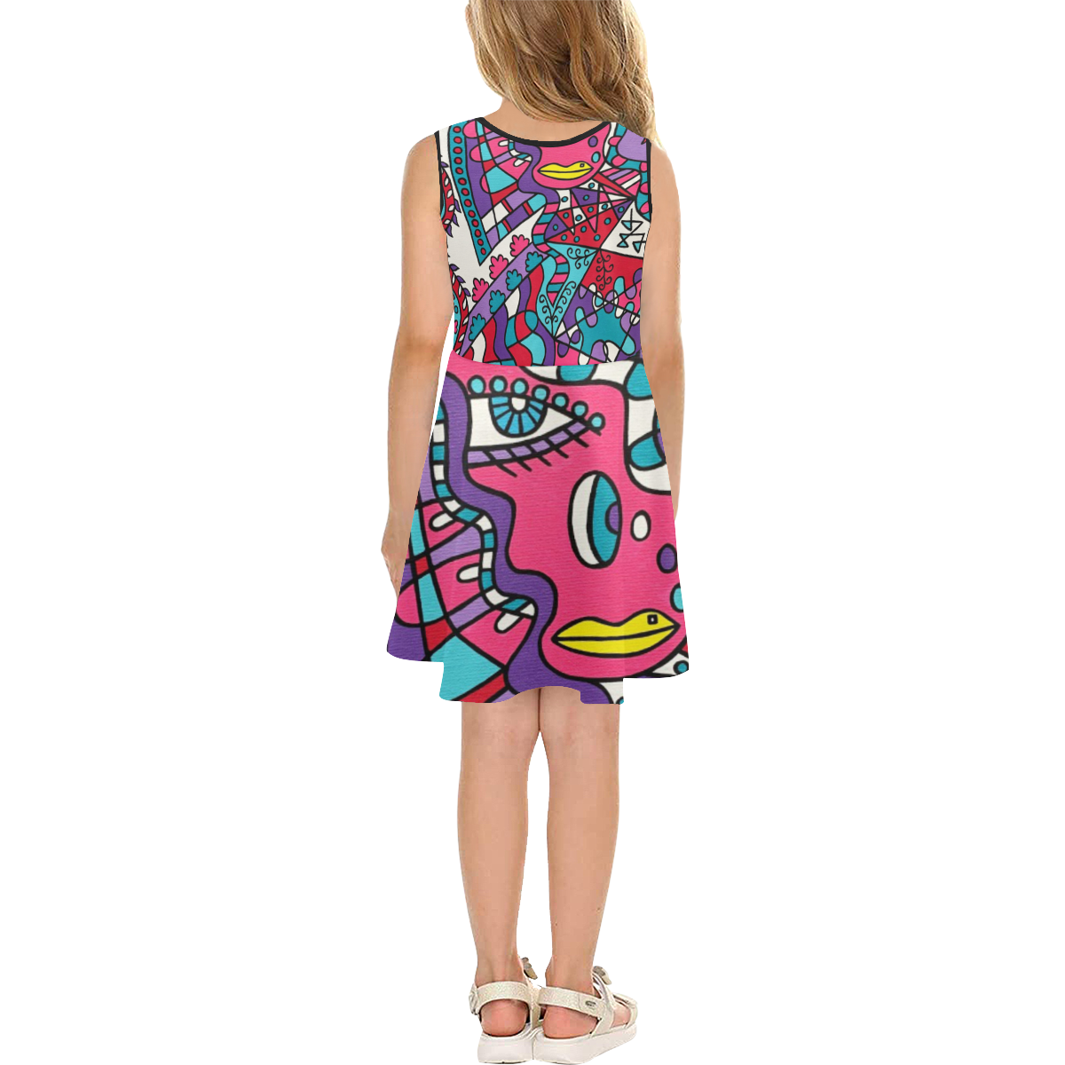 Tickled Girls' Sleeveless Sundress (Model D56)