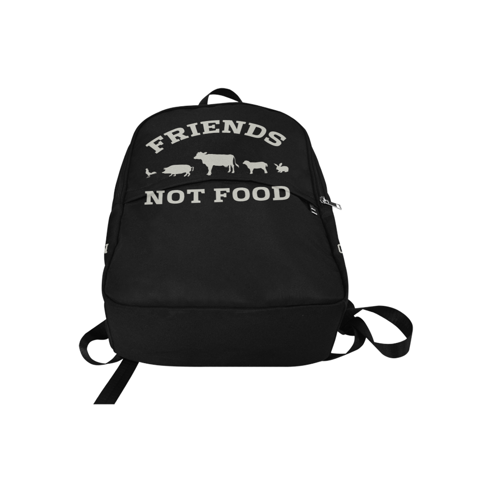 Friends Not Food (Go Vegan) Fabric Backpack for Adult (Model 1659)
