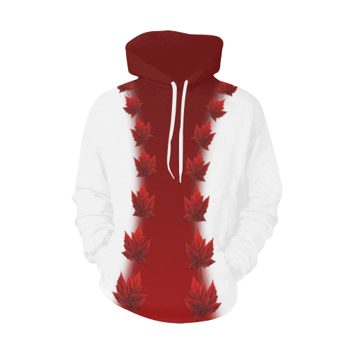 Canada Maple Leaf Hoodies All Over Print Hoodie for Men/Large Size (USA Size) (Model H13)