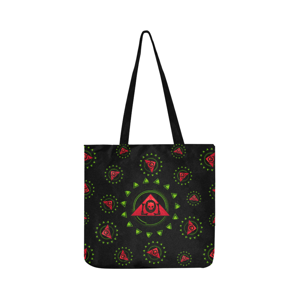 The Lowest of Low Triangle Skull Roses Reusable Shopping Bag Model 1660 (Two sides)