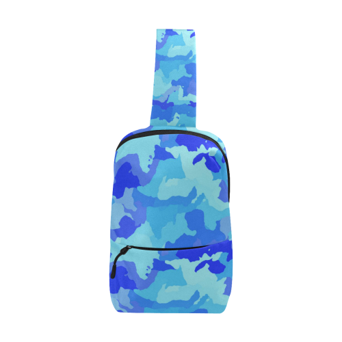 camouflage blue Chest Bag (Model 1678)