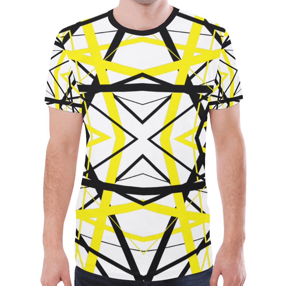 by crossing lines New All Over Print T-shirt for Men (Model T45)