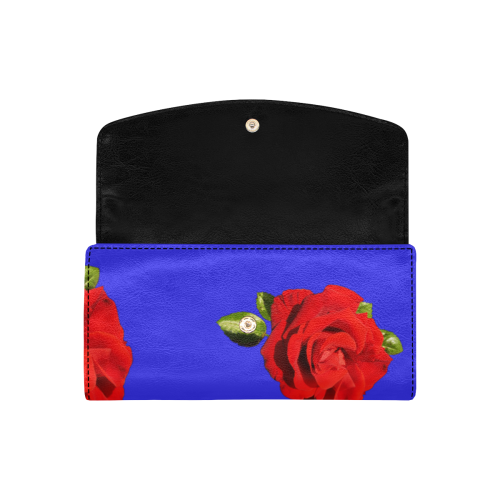 Fairlings Delight's Floral Luxury Collection- Red Rose Women's Flap Wallet 53086c11 Women's Flap Wallet (Model 1707)