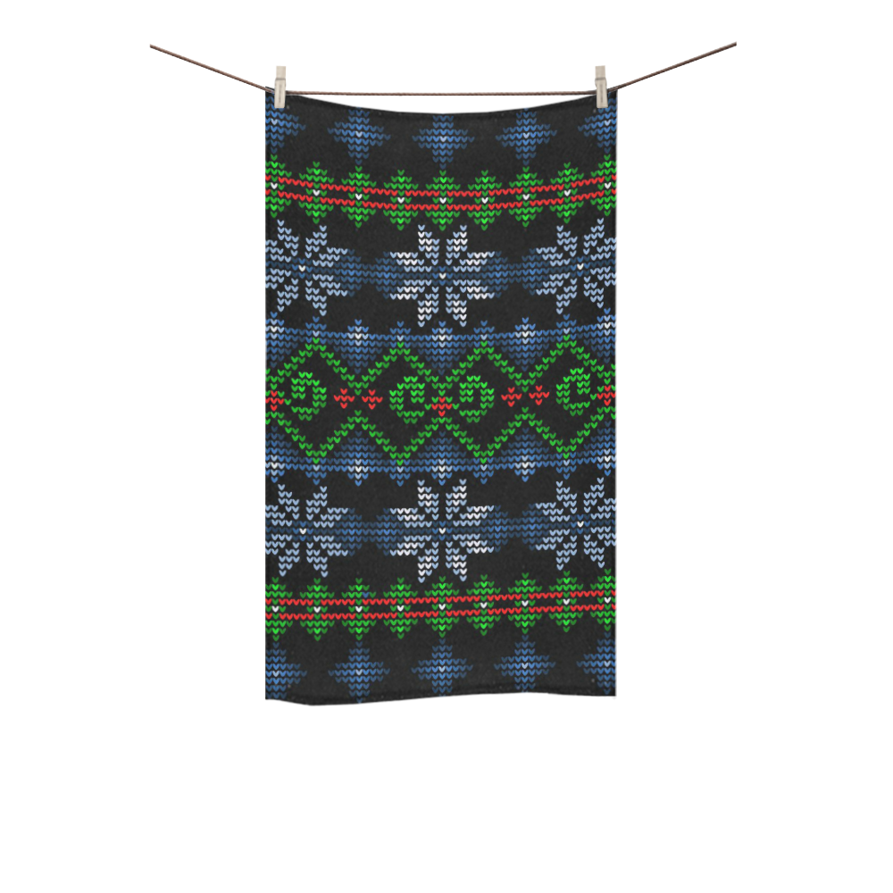 Ugly Christmas Sweater Knit, Christmas Custom Towel 16"x28"