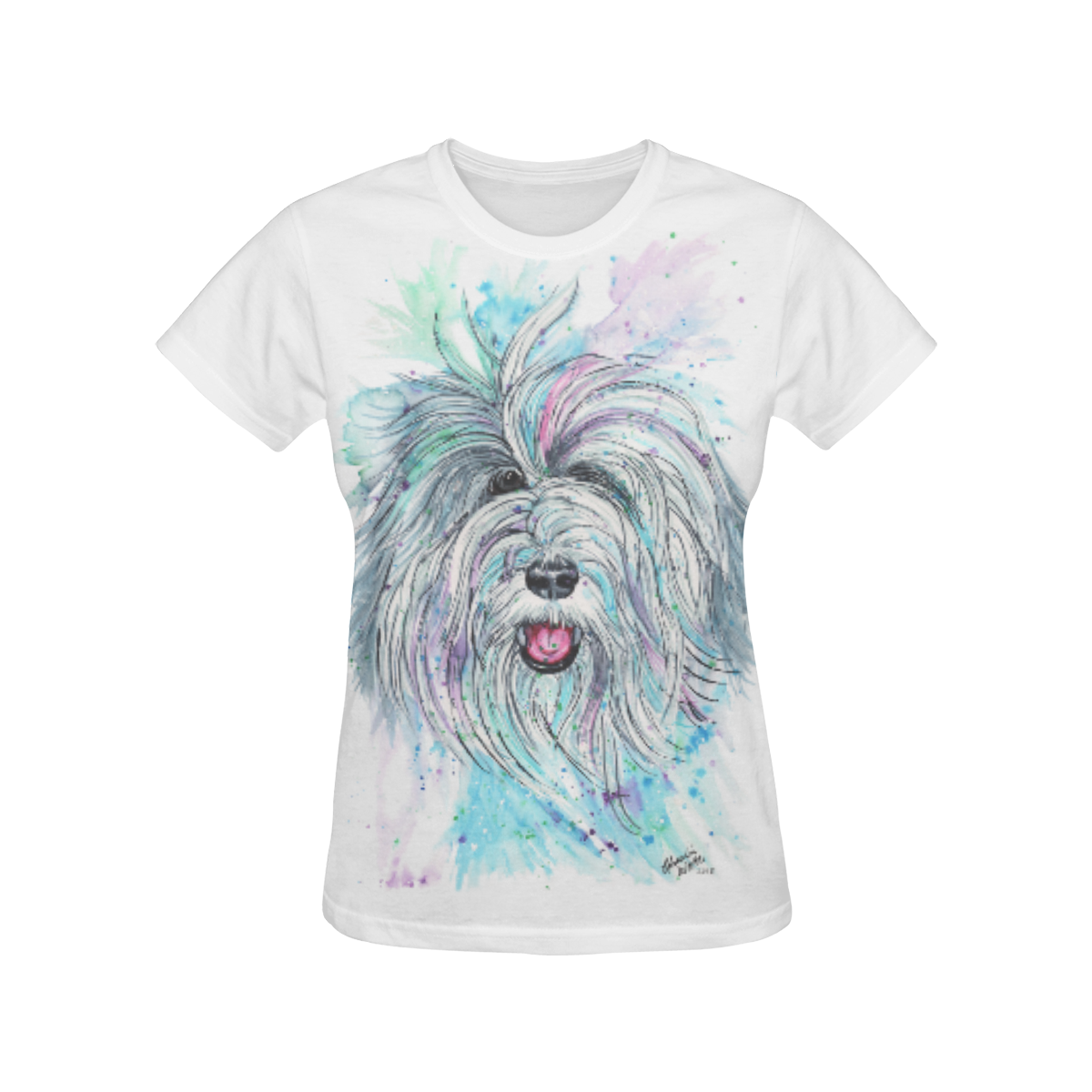 Breezy -white All Over Print T-shirt for Women/Large Size (USA Size) (Model T40)