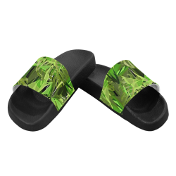 Tropical Jungle Leaves Camouflage Men's Slide Sandals (Model 057)