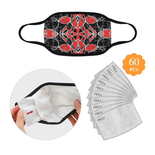 bw fantasy red Mouth Mask (60 Filters Included) (Non-medical Products)