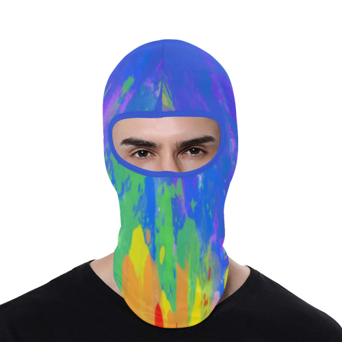 Flames Paint Abstract Classic Blue All Over Print Balaclava