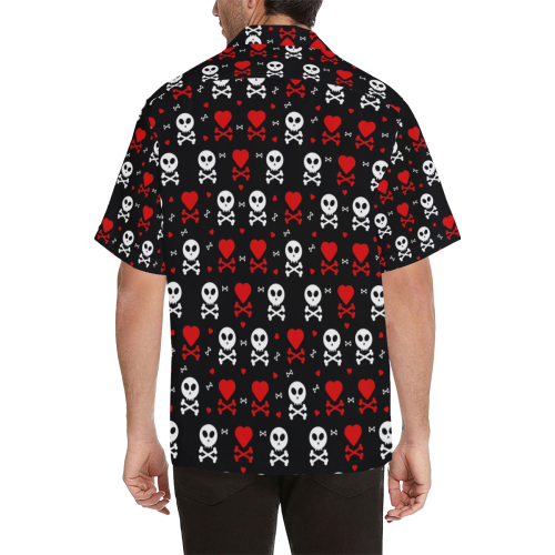 Skull and Crossbones Hawaiian Shirt (Model T58)