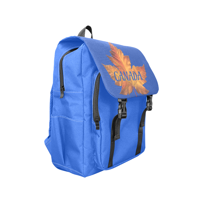 Canada Maple Leaf Backpack Blue Casual Shoulders Backpack (Model 1623)