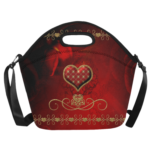 Wonderful decorative heart Neoprene Lunch Bag/Large (Model 1669)
