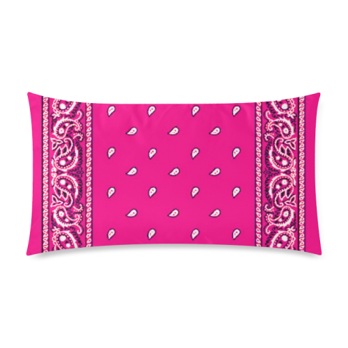 KERCHIEF PATTERN PINK Rectangle Pillow Case 20"x36"(Twin Sides)