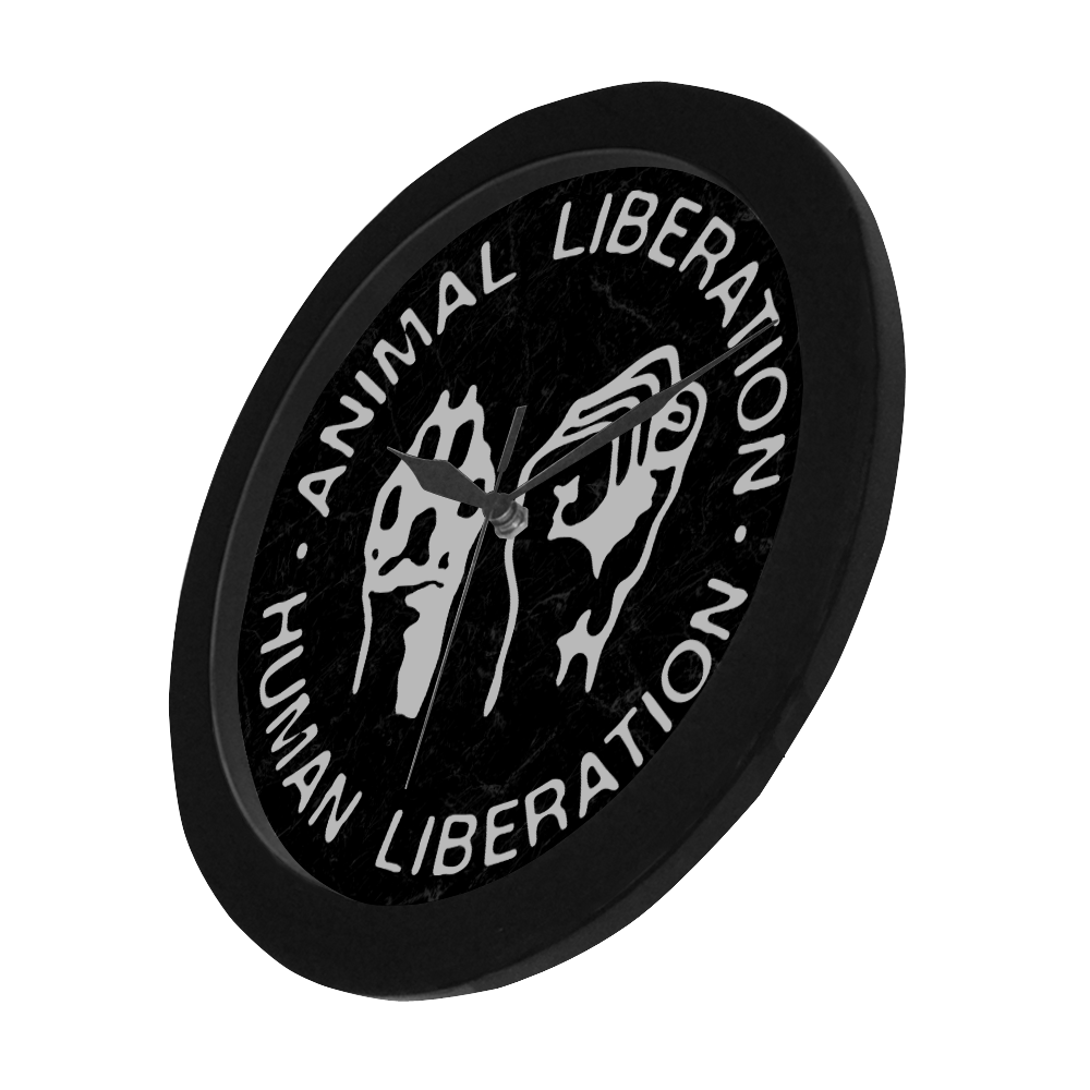 Animal Liberation, Human Liberation Circular Plastic Wall clock