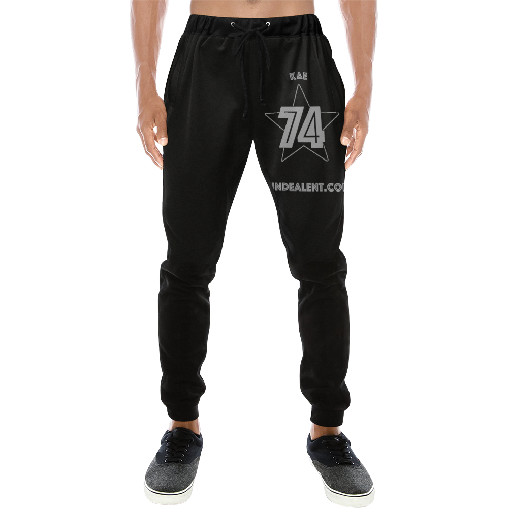Dundealent 745 Star Kae Black Men's All Over Print Sweatpants/Large Size (Model L11)