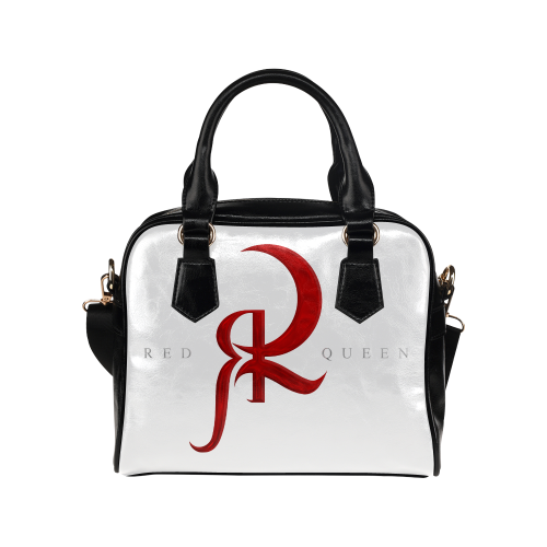 Red Queen Symbol Logo Red White & Black Shoulder Handbag (Model 1634)