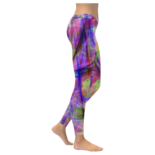 Color mayhem Women's Low Rise Leggings (Invisible Stitch) (Model L05)