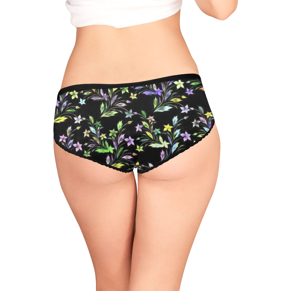 Vivid floral pattern 4182C by FeelGood Women's All Over Print Girl Briefs (Model L14)