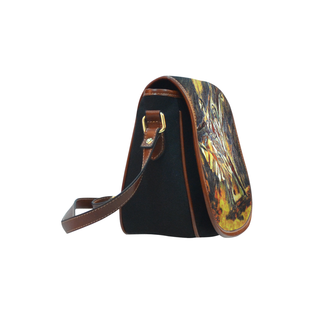 I love ballet Saddle Bag/Small (Model 1649)(Flap Customization)