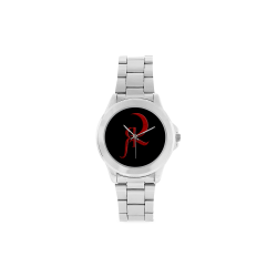 Red Queen Symbol Red Black Unisex Stainless Steel Watch(Model 103)