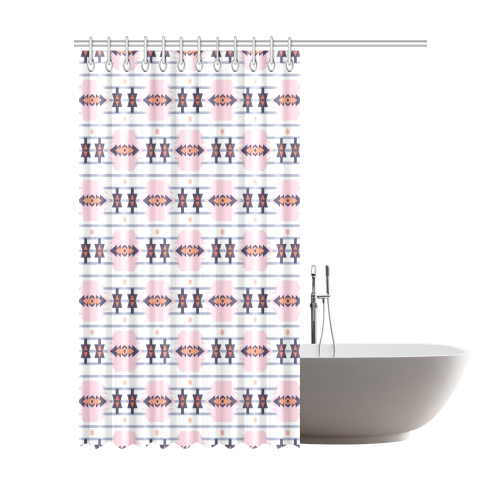 Aztec - Light Pink Shower Curtain 72"x84"
