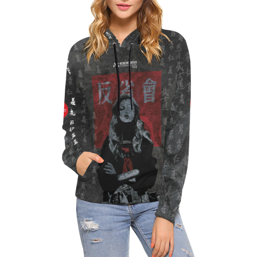 Chándal con capucha. – Onna Bugeisha All Over Print Hoodie for Women (USA Size) (Model H13)