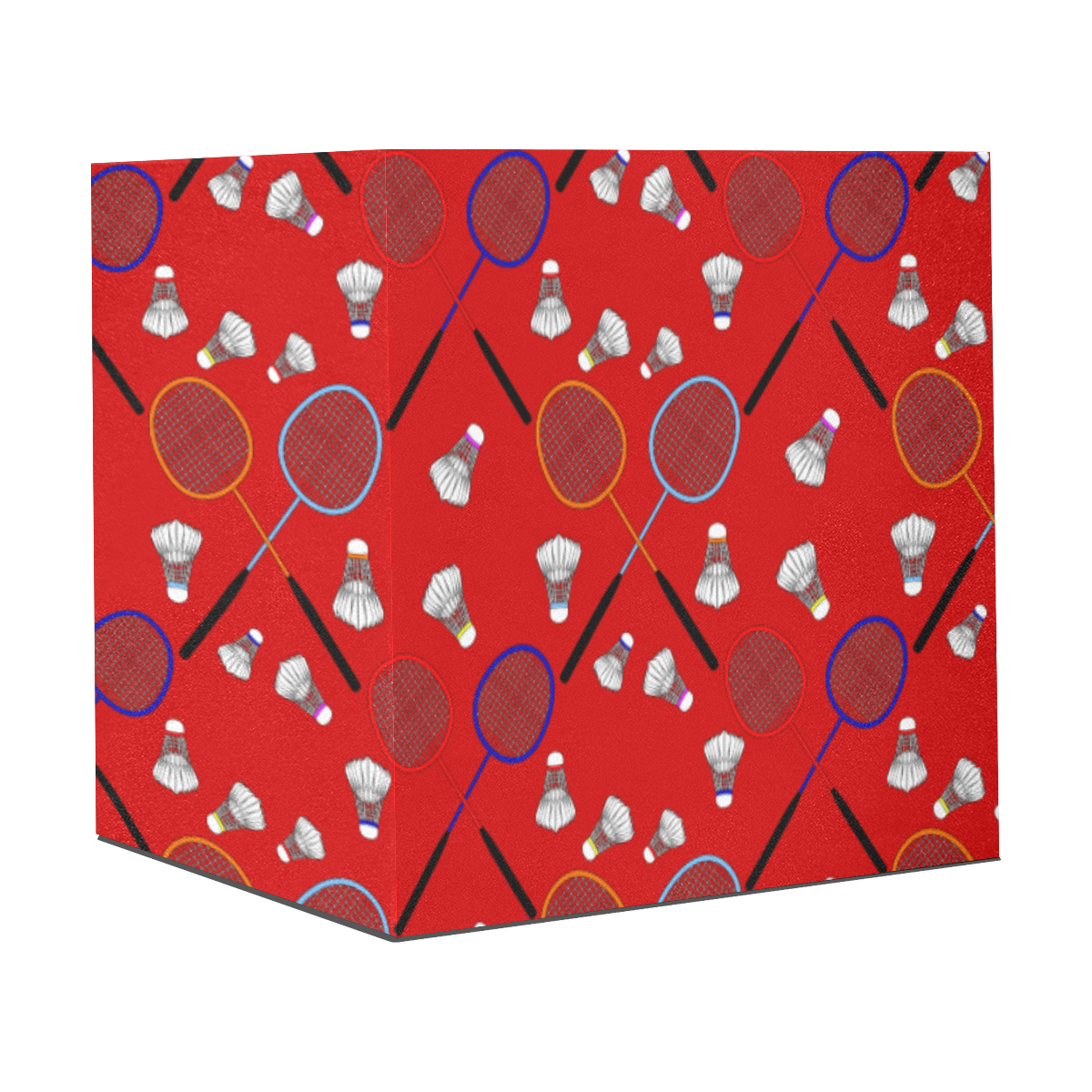 Badminton Rackets and Shuttlecocks Pattern Sports Red Gift Wrapping Paper 58"x 23" (5 Rolls)