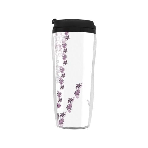 floral-white - pale pink Reusable Coffee Cup (11.8oz)