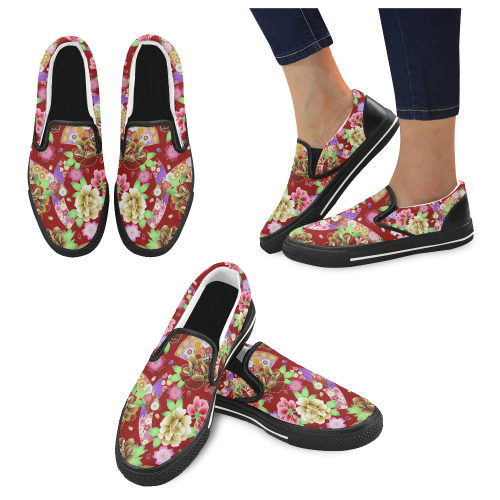 14jp Women's Slip-on Canvas Shoes/Large Size (Model 019)
