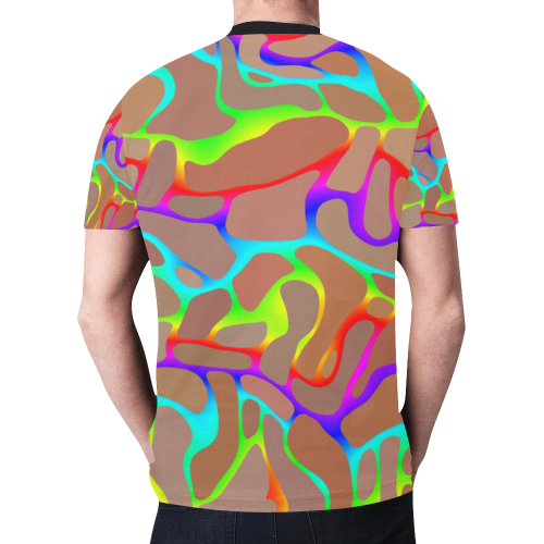 Colorful wavy shapes New All Over Print T-shirt for Men (Model T45)