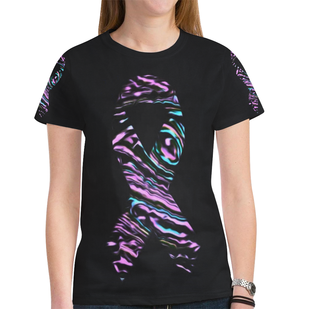 New Pink copy New All Over Print T-shirt for Women (Model T45)