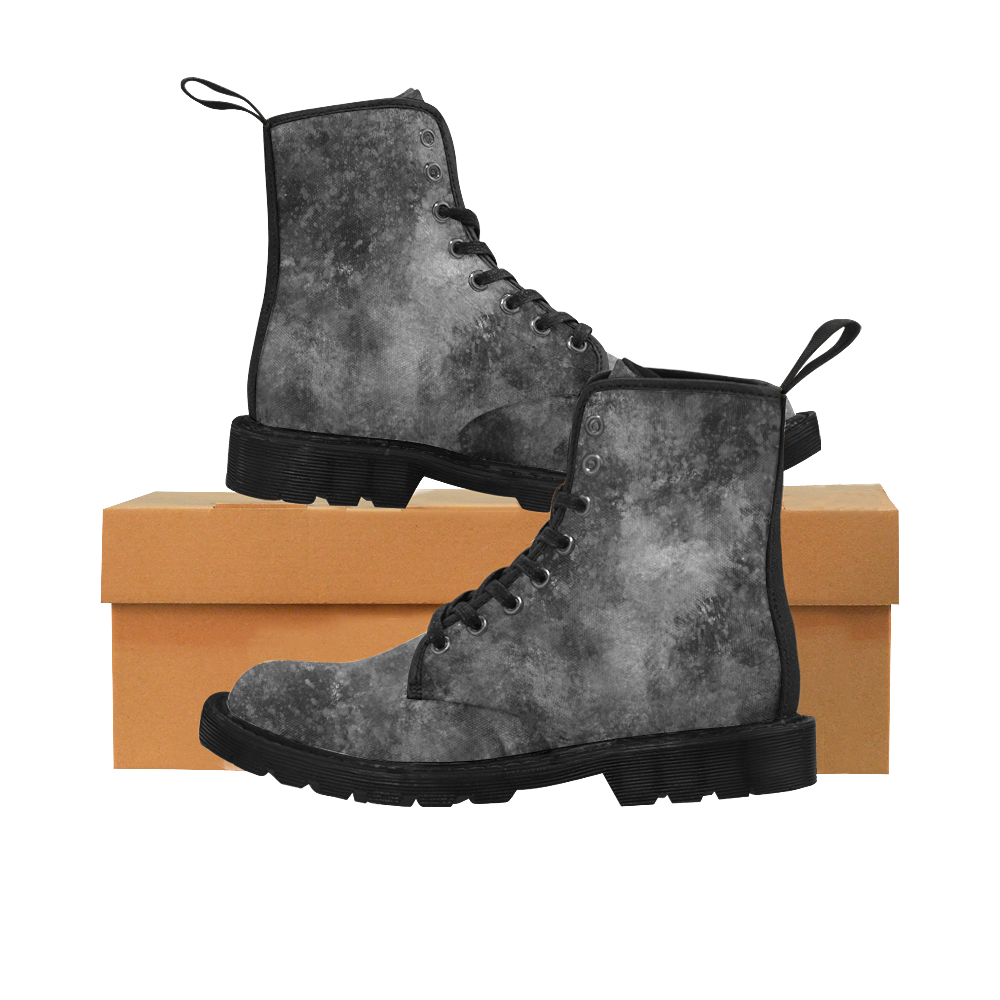 Black Grunge Martin Boots for Men (Black) (Model 1203H)