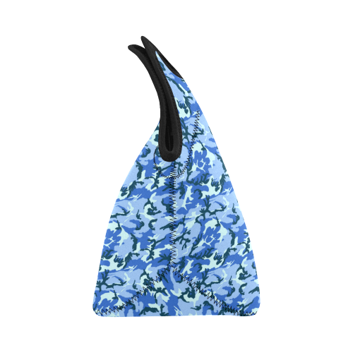 Woodland Blue Camouflage Neoprene Lunch Bag/Small (Model 1669)