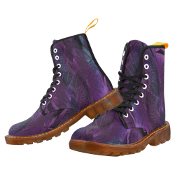 Purple Feathers Martin Boots For Women Model 1203H