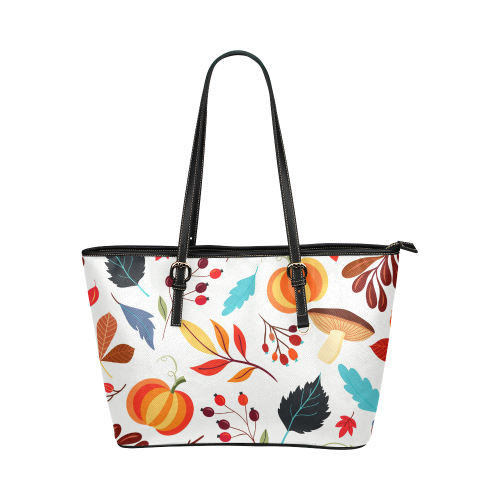 Autumn Mix Leather Tote Bag/Small (Model 1651)