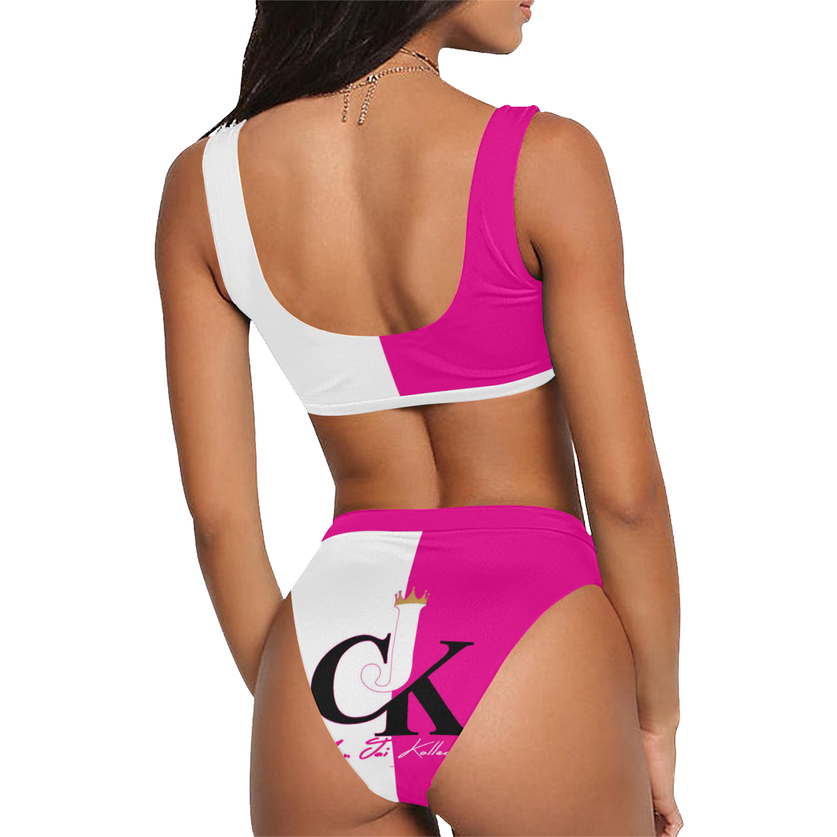 copy Sport Top & High-Waisted Bikini Swimsuit (Model S07)