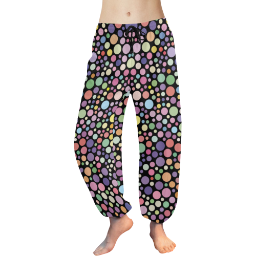 Colorful dot pattern Women's All Over Print Harem Pants (Model L18)