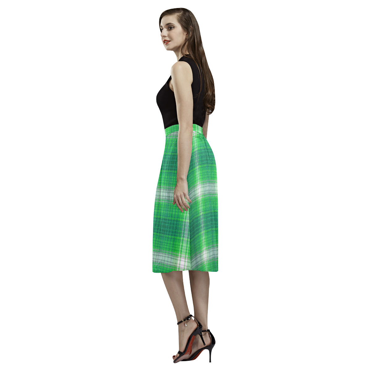 PLAID-321 Aoede Crepe Skirt (Model D16)