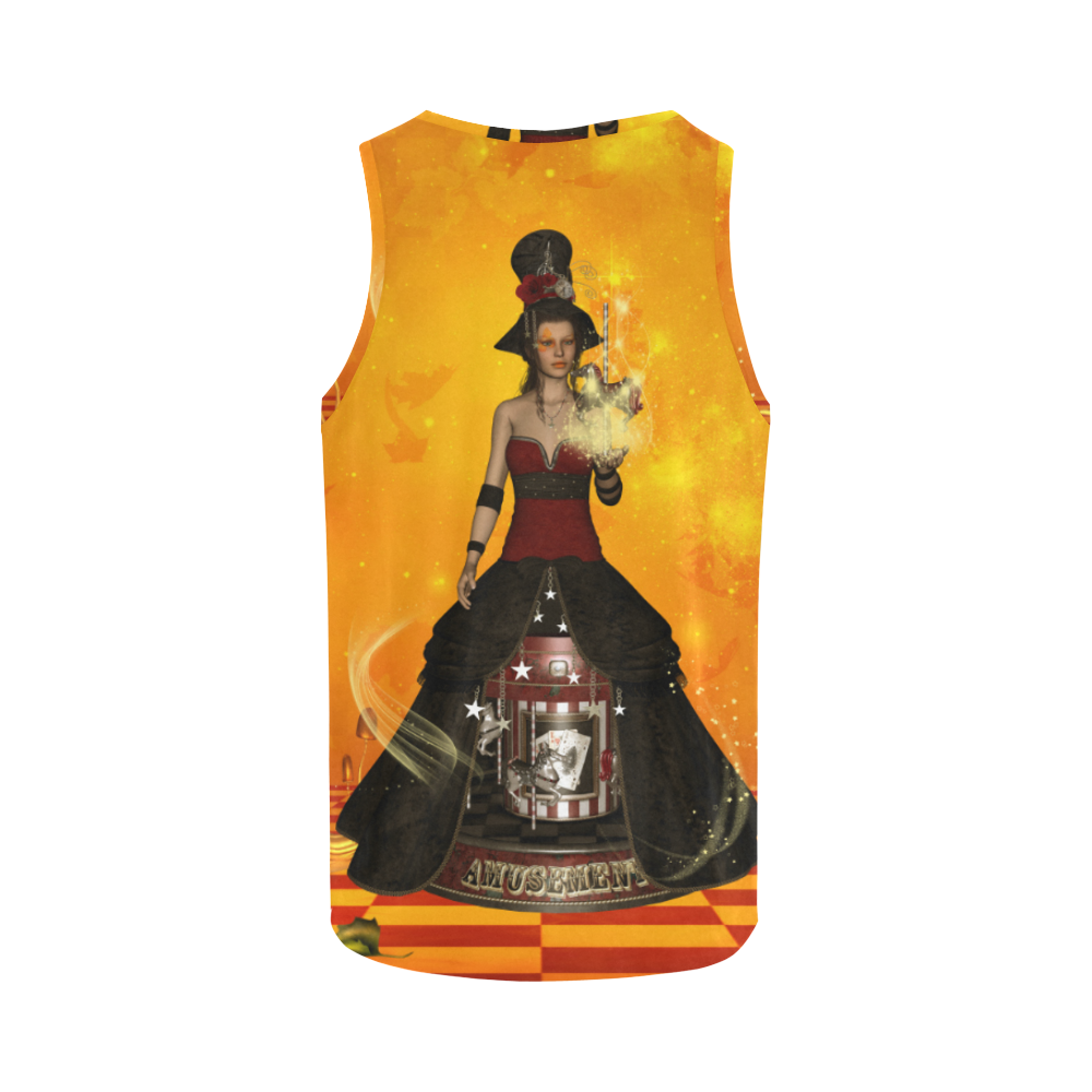 Fantasy women with carousel All Over Print Tank Top for Women (Model T43)